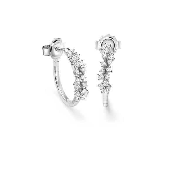 Mimosa White Gold and Diamonds Earrings